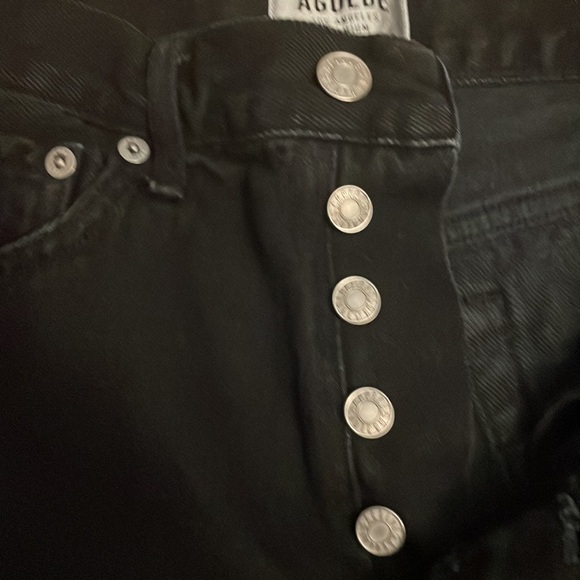 Agolde Black Denim Shorts - Picture 3 of 4